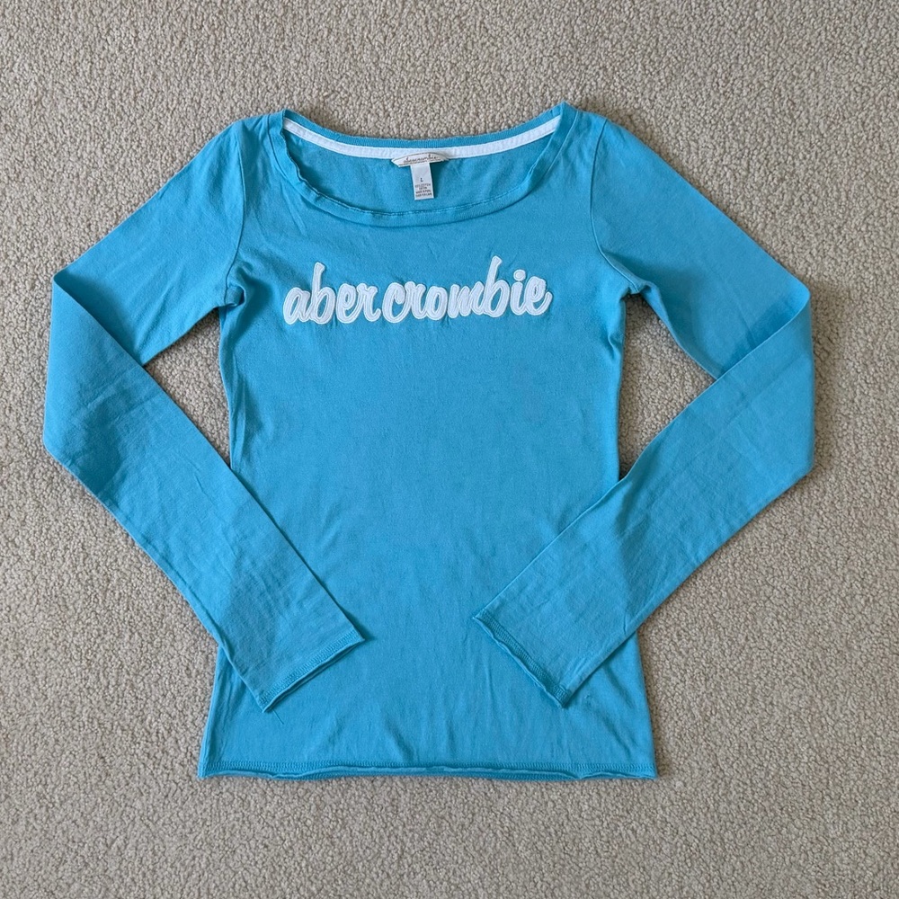 Y2K Abercrombie Blue Long Sleeve Tee